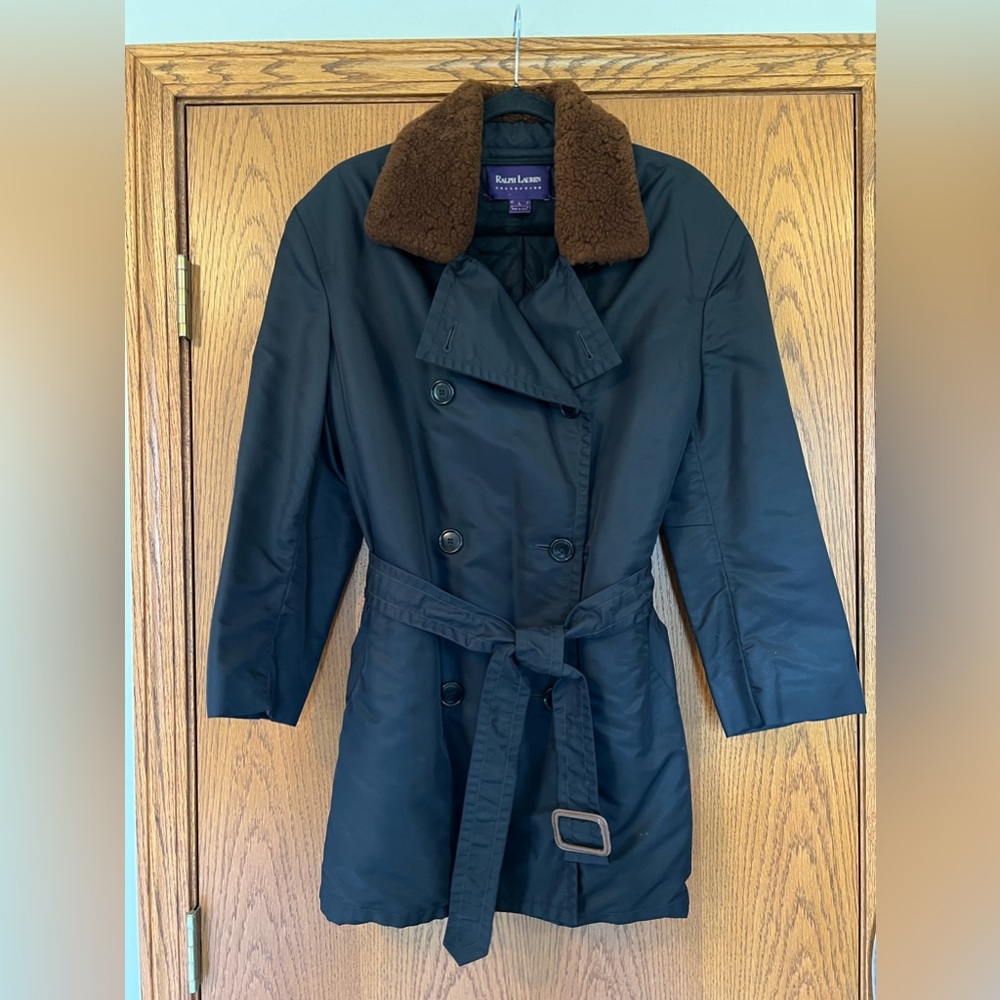 Ralph Lauren Collection Shearling Collar Trench
